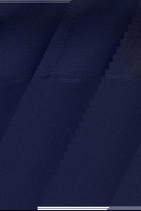 Plunging Neck Pleated Sleeves Scuba Maxi Dress - Navy Blue DR4820M