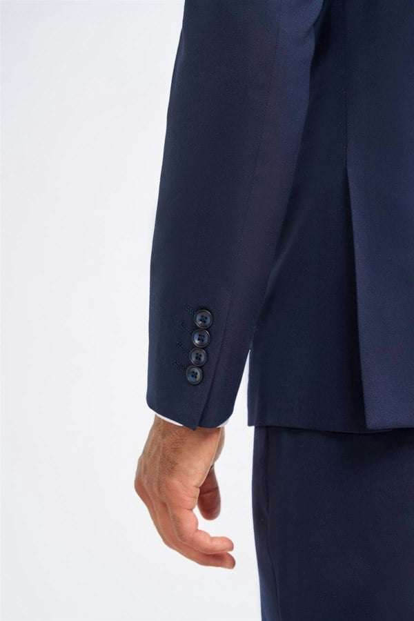 House of Cavani James Navy Super 130s Wool Blazer