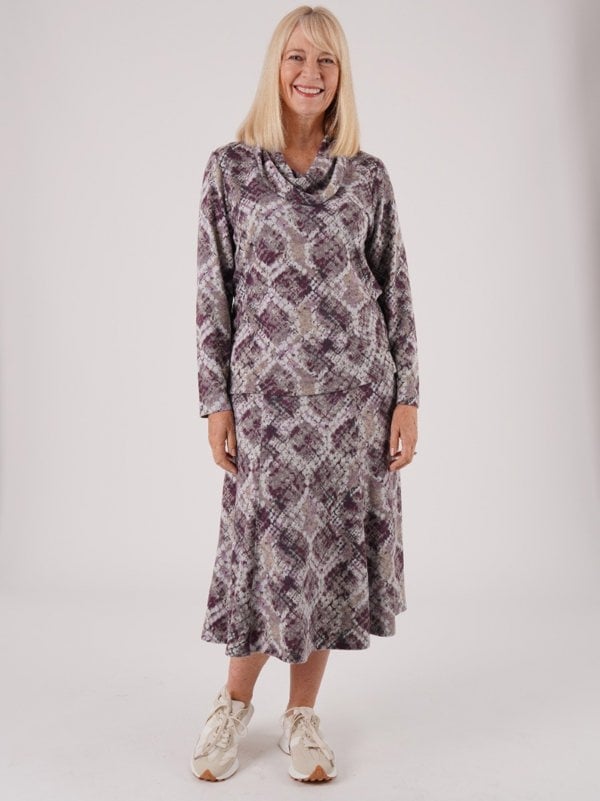 TIGI-Wear Mosaic Print Skirt - Short