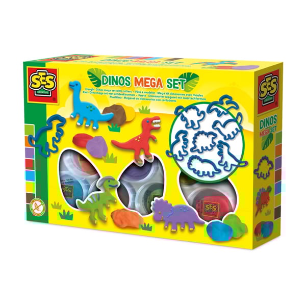 SES Creative Dough - Dinos mega set with cutters