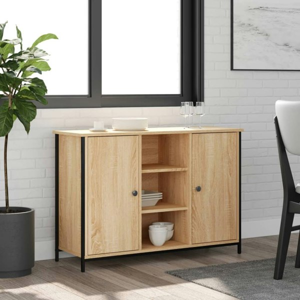 Berkfield Sideboard Sonoma Oak 100x35x70 cm Engineered Wood