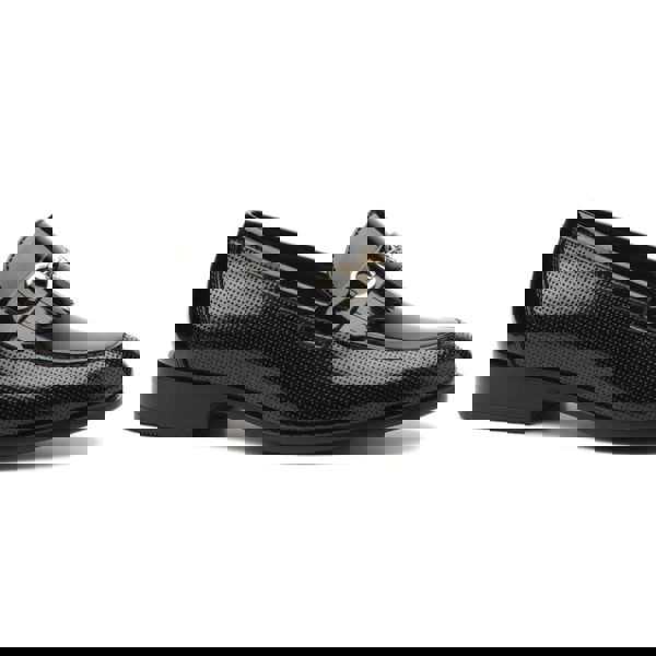 Dolcetto Men’s Black Patent PU Slip On Loafers