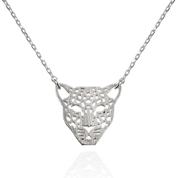 Panther Pendant Necklace with Brushed Finish - namana.london