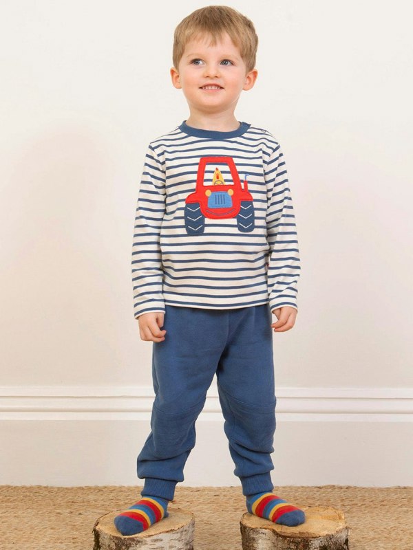 Kite Boys Organic Stitch Patch Joggers Navy