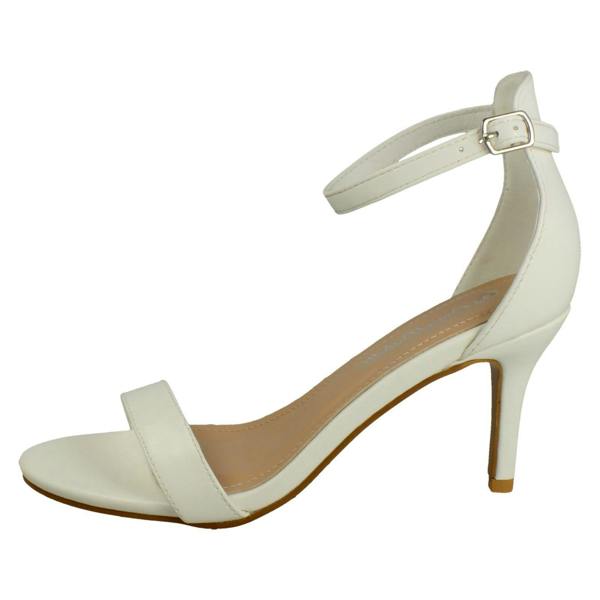 Anne Michelle Ladies Anne Michelle High Heeled Buckle Ankle Strap Evening Sandals F12108