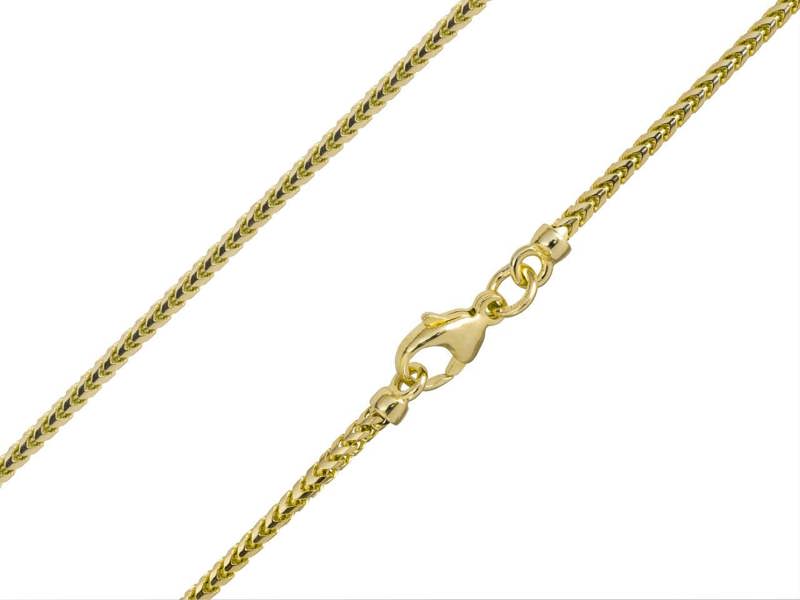 Cooksongold 9ct Yellow Gold Franco Necklace Chain, Fully UK Hallmarked
