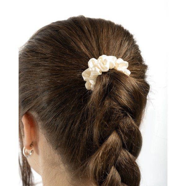 Brushworks Skinny Satin Scrunchies - 6 Pack