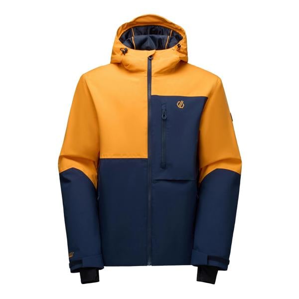 Dare 2B Mens Halfpipe IV Colour Block Ski Jacket - Navy/Electric Orange - 