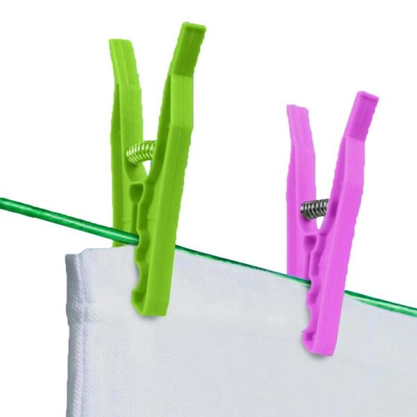 SupaHome Clothes Peg (Pack of 24) - Green/Pink - 