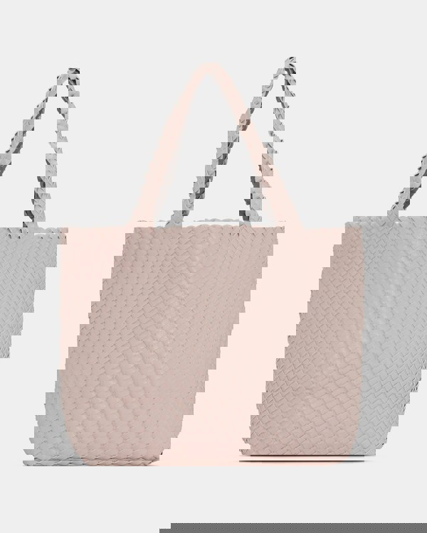 Ilse Jacobsen Reversable Womens Braided Shopper - Rose Silver 320710 - CHO - Designer Womens Tote Bags