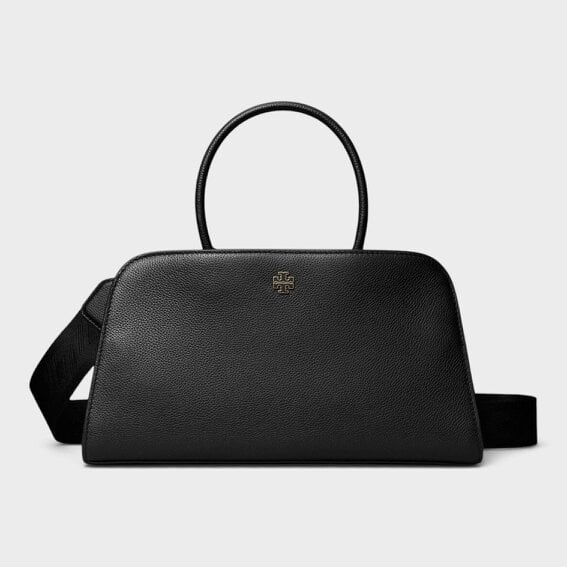 Tory Burch Britten Small Center Zip Satchel Black