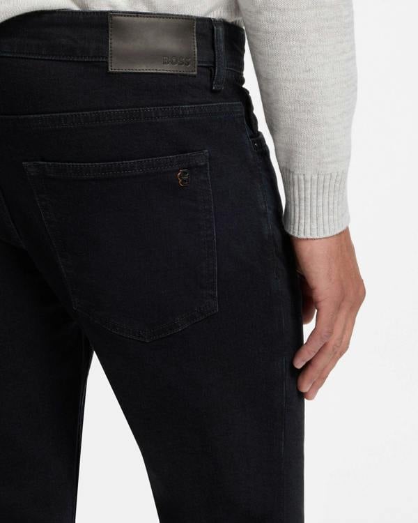 BOSS Orange DELAWARE BO Mens Slim Fit Jeans - Dark Blue 404, detail