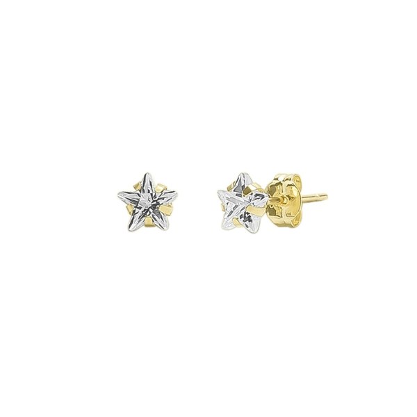Spero London 9ct Solid Gold Star Stud Earrings