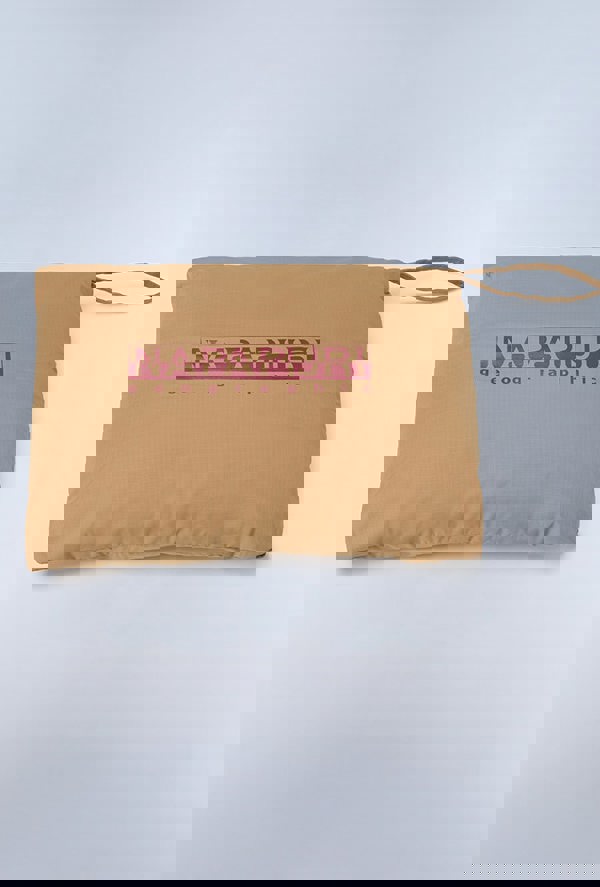 Napapijri Men's Rainforest Ripstop Anorak Jacket - Beige / Red / Yellow