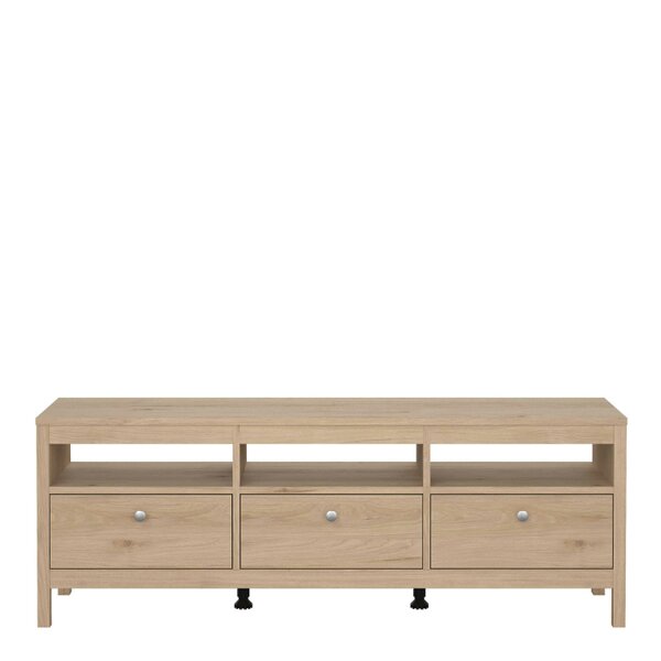 Wyld Haus Gossmere Hickory Oak Effect TV Unit 3 Drawers
