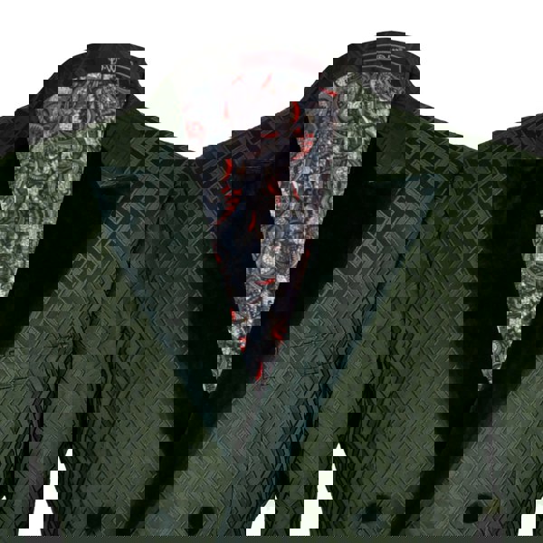 David WeJ Alfredo Retro Pattern Velvet Peak Lapel Tuxedo - Green