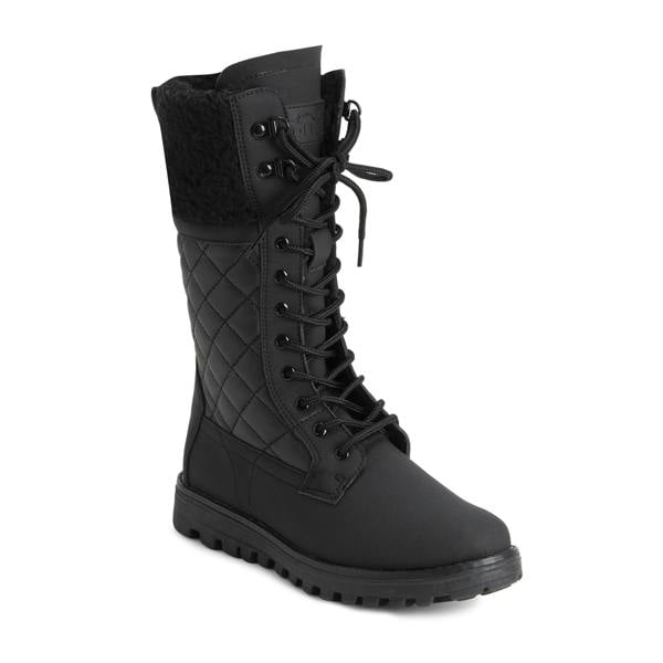 VIVA Women's Faux Fur Thermal Waterproof Outdoor Snow Winter Calf Boots