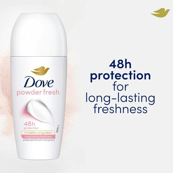 Dove Powder Soft Roll On Anti-Perspirant Long Lasting Fragrance 48H, 36x50ml