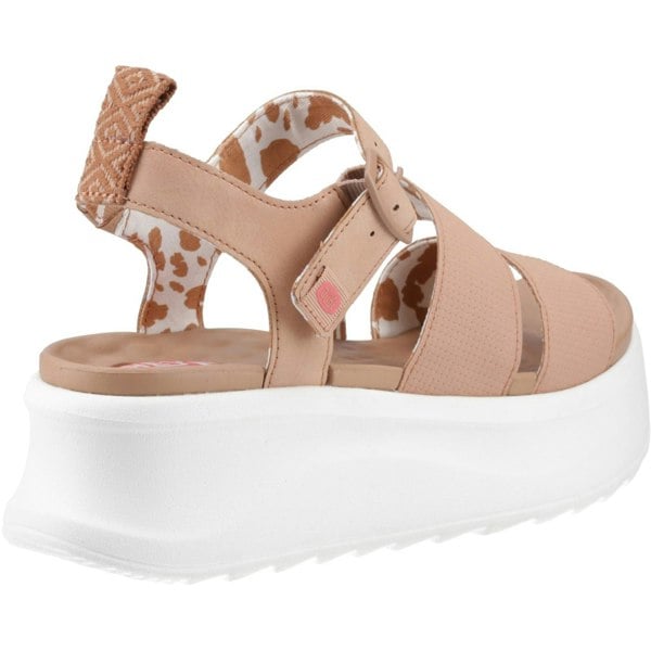 HEYDUDE Delray Buckle Classic Polyester Women's Tan Sandals