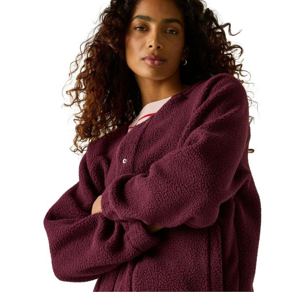Regatta Womens/Ladies Lea Borg Snap-Front Fleece - Fig - 