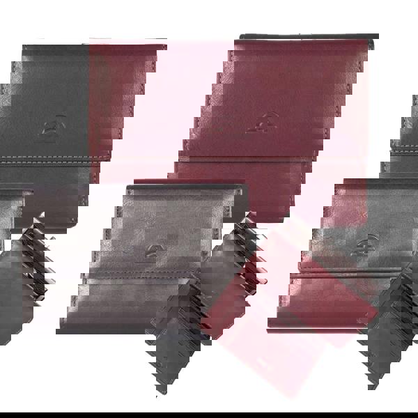 Mala Leather Tony Perotti Italian Leather Trim Fold Purse