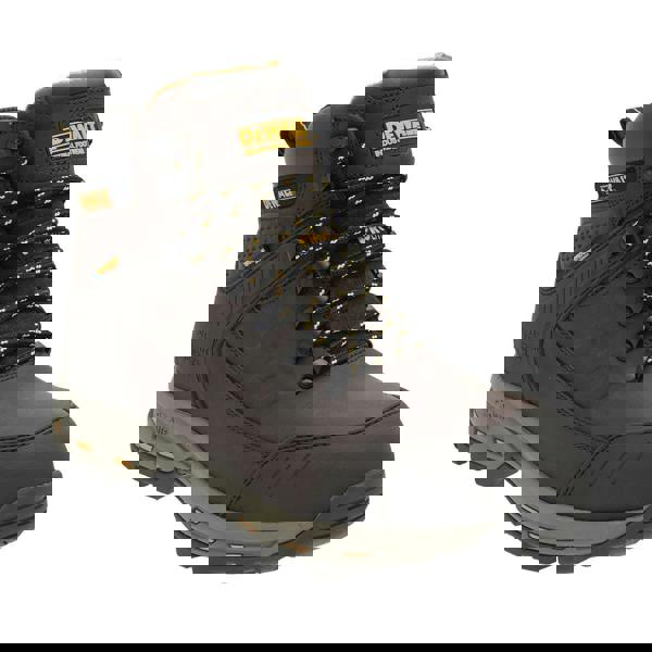 DeWalt Kirksville Men's Lace-Up Safety Work Composite Toe S3 Boots, Brown and black work boots with durable laces and reinforced toe design for industrial safety.