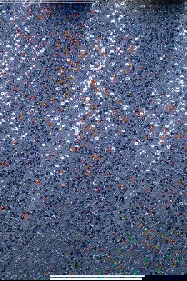 Cowl Back Sequin Maxi Dress - Blue DR3191