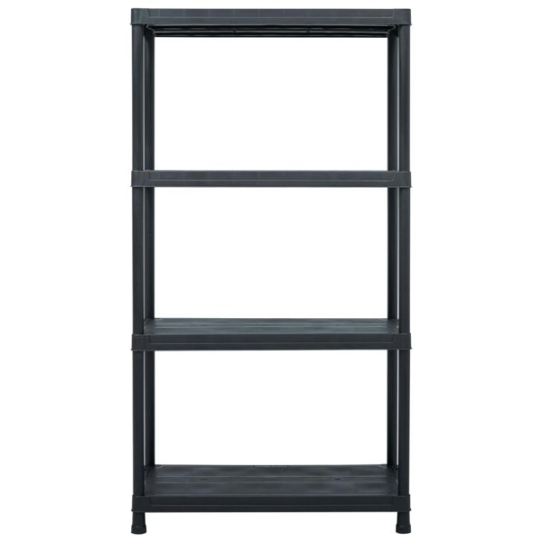 Berkfield Storage Shelf Racks 2 pcs Black 60x30x138 cm Plastic
