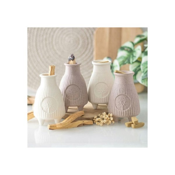Serano Cream Ribbed Palo Santo Brick Burner