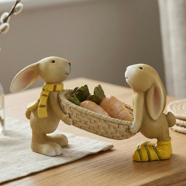 Garden Greatness Spring Rabbits With Carrots Ornament