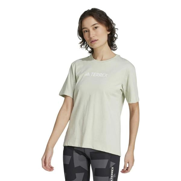 Adidas Womens/Ladies Terrex Classic Logo T-Shirt - Linen Green - 