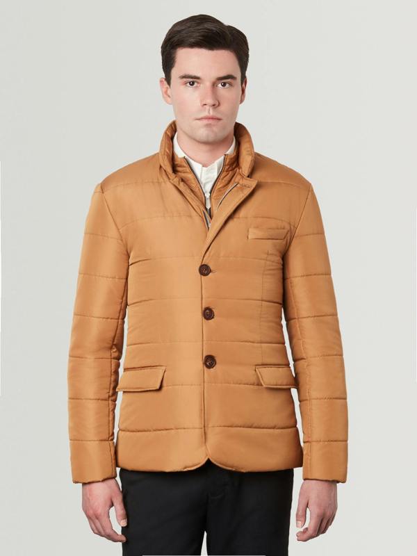 Serran London Puffer Suit Jacket - Mandarin