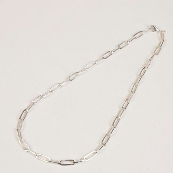 Paperclip Chain Necklace Silver (Large) - Lila Rasa