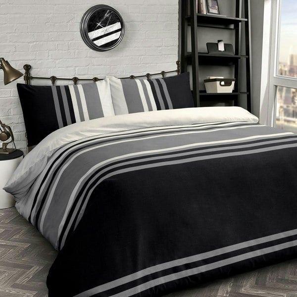 Velosso Tonal Printed Cotton Blend Duvet Cover and Pillowcase Set