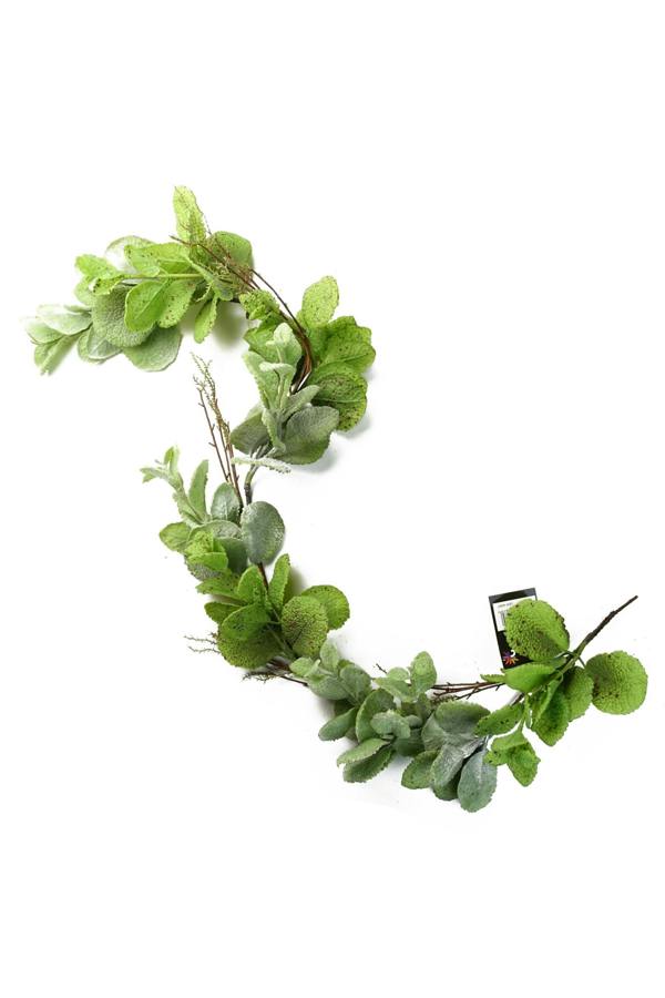 Dyzi Artificial Mint Leaf Wired Foliage Decorative Garland