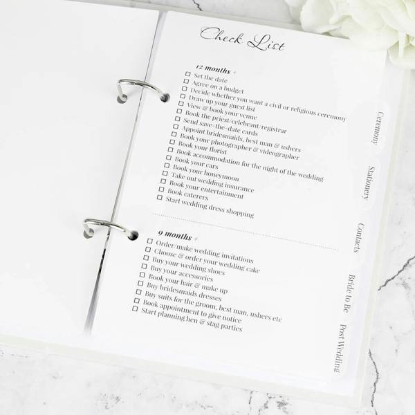 Personalised Botanical Wedding Planner - close-up detail