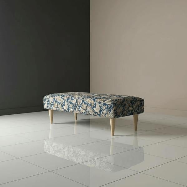 Bespoke Stitched Design Ottoman Footstool for Living Room - ISTOOLS