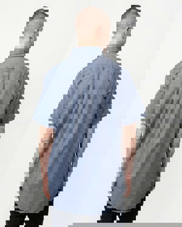 GANT Mens Regular Fit Short Sleeve Oxford Shirt - 423 Persian Blue