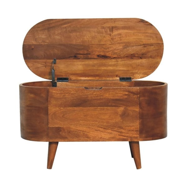 Artisan Furniture Chestnut Rounded Lid up Blanket Box