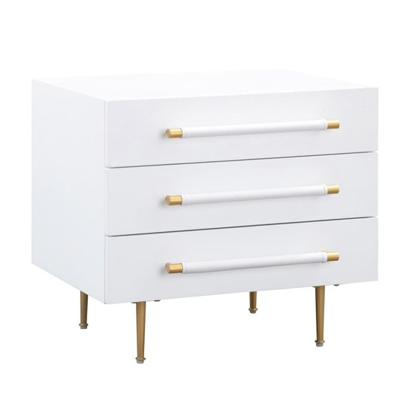 Furniture Edit Trident White Nightstand Chest Of Drawers