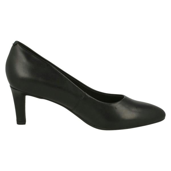 Clarks Ladies Clarks Textured Court Shoes Calla Rose
