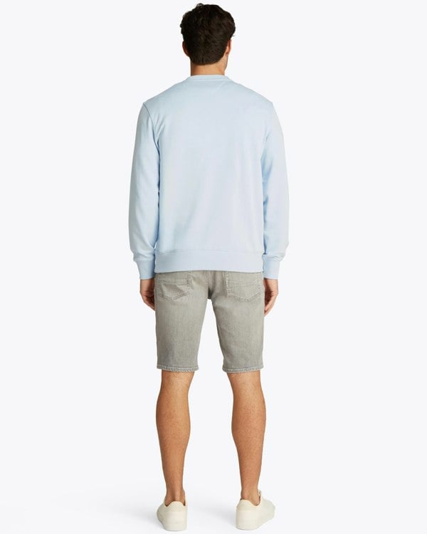 Tommy Hilfiger Essential Mens Terry Cotton Crew Neck - Breezy Blue