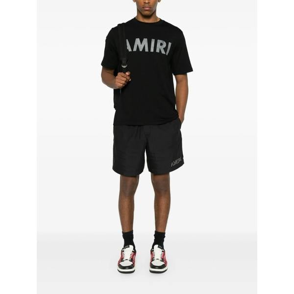 Amiri Logo Print T-Shirt   in  Black