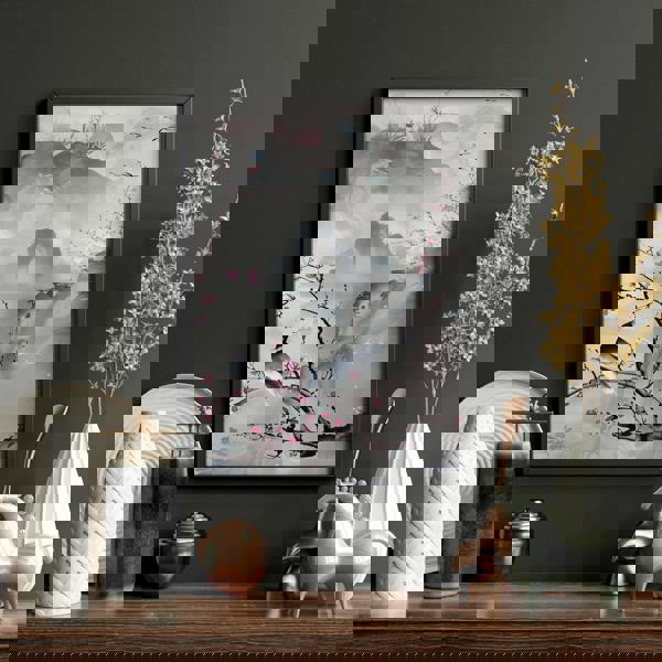 Wall Art Living Room Large | Set of 3 Chinoiserie Wall art Prints