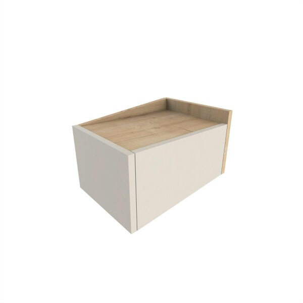 Decortie Diago Right Hand Wall Mounted Bedside Table 1 Drawer 40 x 25 x 22 cm