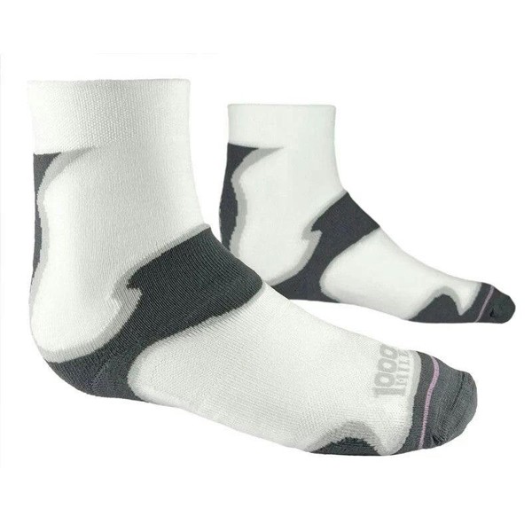 1000 Mile Mens Fusion Double Layer Sports Socks White