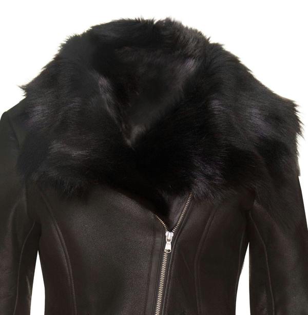 Infinity Leather Womens Toscana Sheepskin Biker Jacket-Apopa
