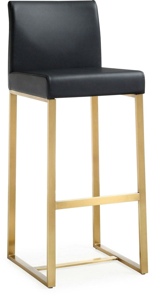 Furniture Edit Denmark Black Gold Steel Barstool Set of 2