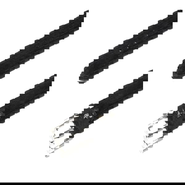 Embassy London Victor - Black & Black - Men's Italian leather belt