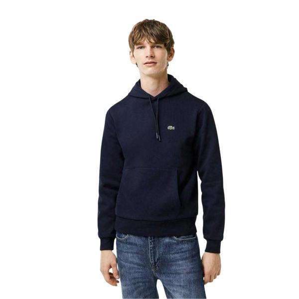 Lacoste Mens Basic Pullover Hoodie - Navy - 